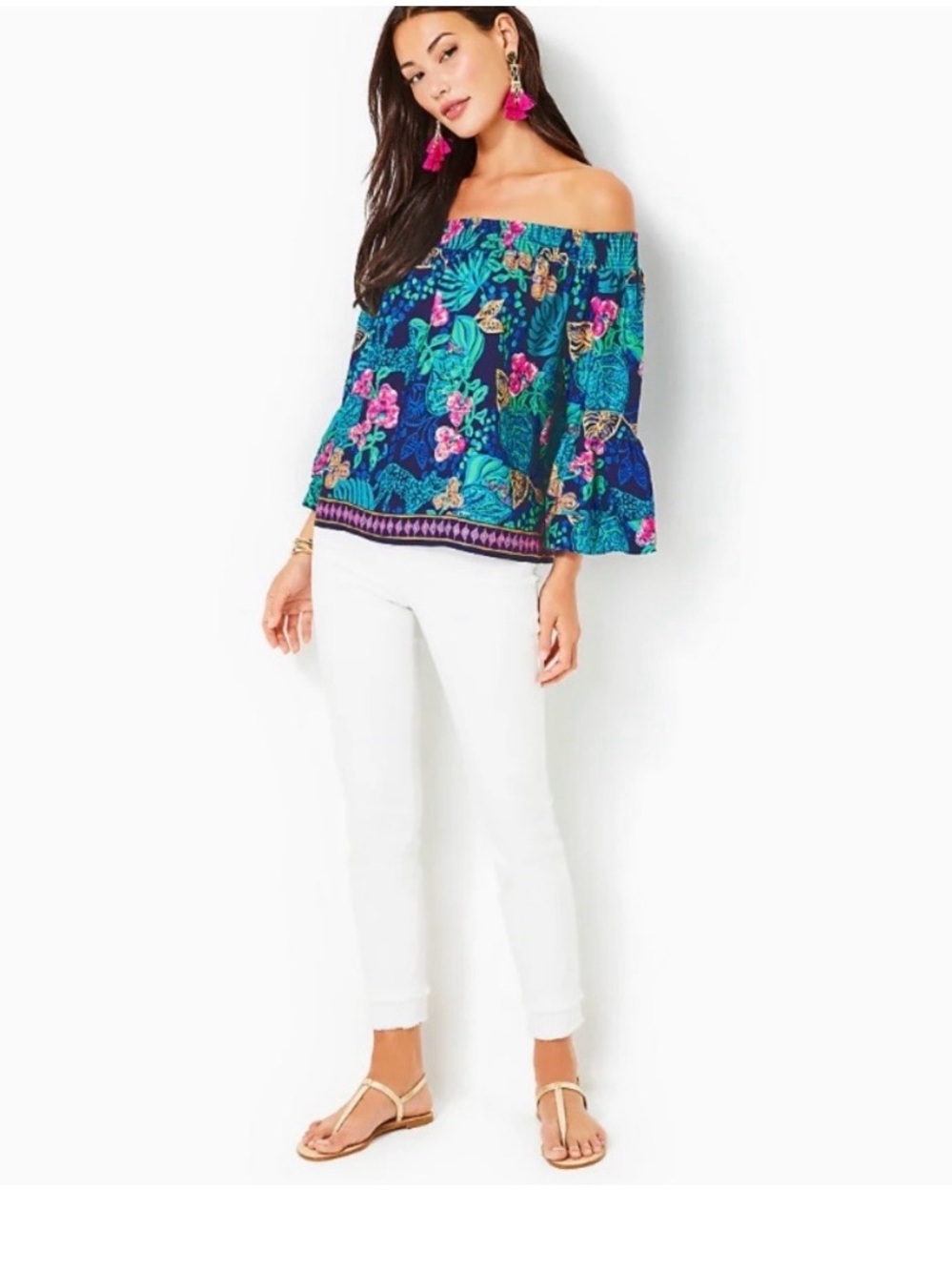 Lilly Pulitzer Kaori Off-Shoulder Top